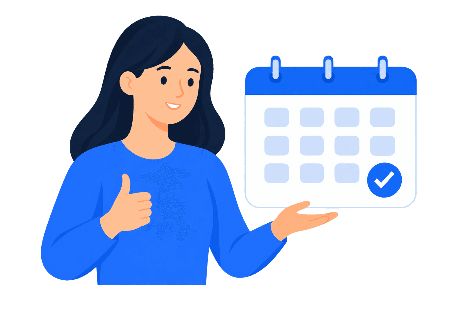 Patient confirming an appointment on a calendar